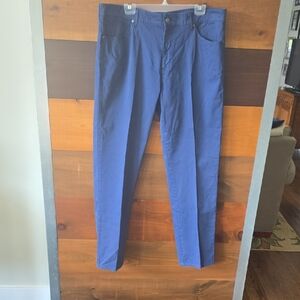 Peter Millar Blue Straight-Leg Pants.